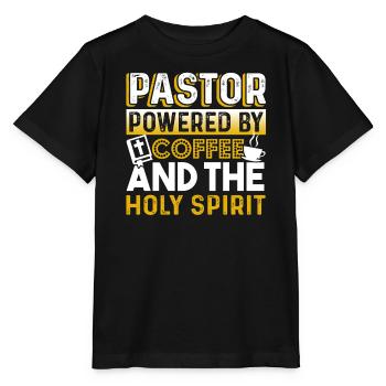 Pastor Pastor Powered By Coffee - Stanley/Stella MINI CREATOR Kids’ T-Shirt - black - Front - Mikhail (115cm)