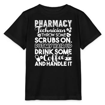 Pharmacy Technician Pharmacy Technician Handle It - Stanley/Stella MINI CREATOR Kids’ T-Shirt - black - Front - Mikhail (115cm)