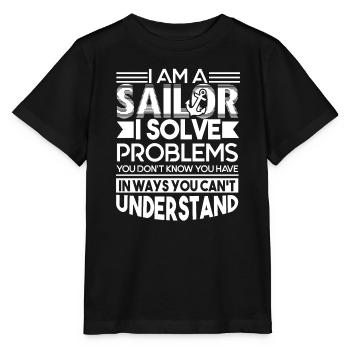 Sailor Sailor Solve Problems - Stanley/Stella MINI CREATOR Kids’ T-Shirt - black - Front - Mikhail (115cm)