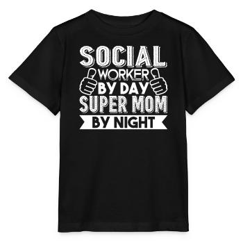 Social Worker Social Worker Day Mom Night - Stanley/Stella MINI CREATOR Kids’ T-Shirt - black - Front - Mikhail (115cm)