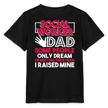 Social Worker Social Worker Dad - Stanley/Stella MINI CREATOR Kids’ T-Shirt - black - Front - Mikhail (115cm)
