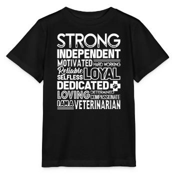 Veterinarian Strong Veterinarian - Stanley/Stella MINI CREATOR Kids’ T-Shirt - black - Front - Mikhail (115cm)