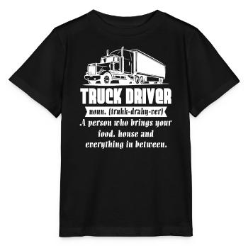 Truck Driver Truck Driver Definition - Stanley/Stella MINI CREATOR Kids’ T-Shirt - black - Front - Mikhail (115cm)