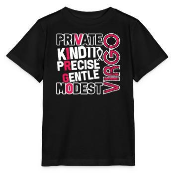 Virgo Meaning Kind Precise Gentle - Stanley/Stella MINI CREATOR Kids’ T-Shirt - black - Front - Mikhail (115cm)