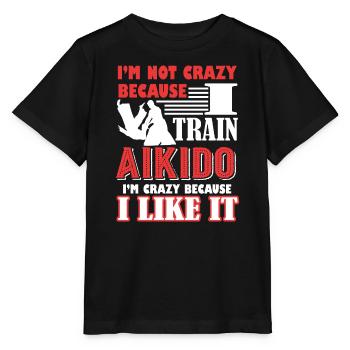 Aikido I Train Aikido - Stanley/Stella MINI CREATOR Kids’ T-Shirt - black - Front - Mikhail (115cm)