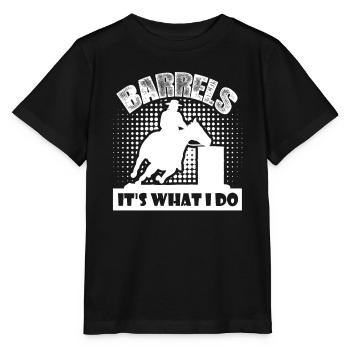 Barrel Racing Barrel Racing Is What I Do - Stanley/Stella MINI CREATOR Kids’ T-Shirt - black - Front - Mikhail (115cm)