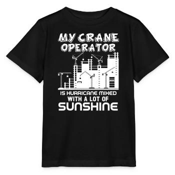 Crane Operator My Crane Operator Is Hurricane - Stanley/Stella MINI CREATOR Kids’ T-Shirt - black - Front - Mikhail (115cm)