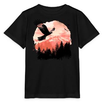 Red Kite Bird of Prey - Stanley/Stella MINI CREATOR Kids’ T-Shirt - black - Front - Mikhail (115cm)