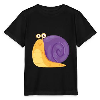 Freundliche Schnecke - Stanley/Stella Kinder T-Shirt MINI CREATOR  - Schwarz - Vorne - Mikhail (115cm)