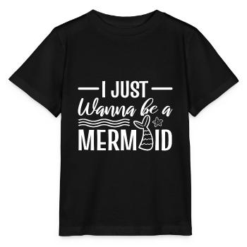 Meerjungfrau Fan - Stanley/Stella Kinder T-Shirt MINI CREATOR  - Schwarz - Vorne - Mikhail (115cm)