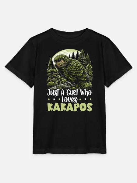 Kakapo Lover New Zealand Owl Parrot Bird - Stanley/Stella MINI CREATOR Kids’ T-Shirt - black