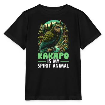 Kakapo Lover New Zealand Owl Parrot Bird - Stanley/Stella MINI CREATOR Kids’ T-Shirt - black - Front - Mikhail (115cm)