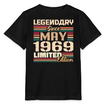 Mai 1969 Mai - Jubiläum Mai 1969 - Stanley/Stella Kinder T-Shirt MINI CREATOR  - Schwarz - Vorne - Mikhail (115cm)