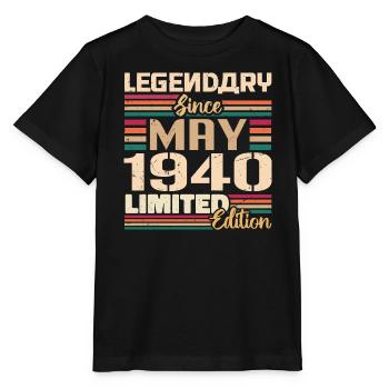 Mai 1940 Mai - Jubiläum Mai 1940 - Stanley/Stella Kinder T-Shirt MINI CREATOR  - Schwarz - Vorne - Mikhail (115cm)