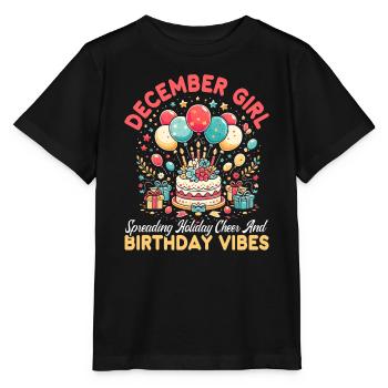 Happy Birthday, Celebrating Bday Party, - Stanley/Stella MINI CREATOR Kids’ T-Shirt - black - Front - Mikhail (115cm)