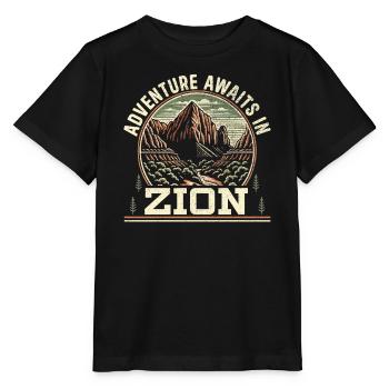 Zion National Park Outdoor Tours USA America - Stanley/Stella MINI CREATOR Kids’ T-Shirt - black - Front - Mikhail (115cm)
