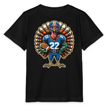 Thanksgiving-fußballliebhaber Thankful Sports - Stanley/Stella Kinder T-Shirt MINI CREATOR  - Schwarz - Vorne - Mikhail (115cm)