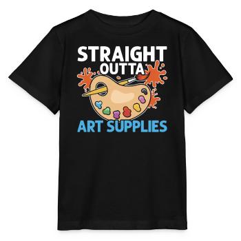 Art Artistique Étudiant en Art - T-shirt bio MINI CREATOR Stanley/Stella Enfant - noir - Devant - Mikhail (115cm)