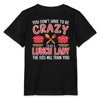 Lunch Lady, Schulkantinenarbeiterin, Dinner Lady - Stanley/Stella Kinder T-Shirt MINI CREATOR  - Schwarz - Vorne - Mikhail (115cm)