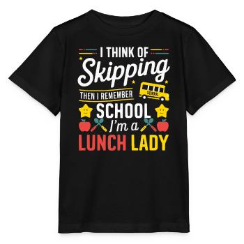 Lunch Lady, Schulkantinenarbeiterin, Dinner Lady - Stanley/Stella Kinder T-Shirt MINI CREATOR  - Schwarz - Vorne - Mikhail (115cm)