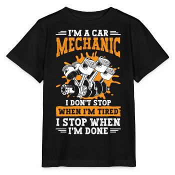 Mechaniker Handwerker Reparatur - Stanley/Stella Kinder T-Shirt MINI CREATOR  - Schwarz - Vorne - Mikhail (115cm)