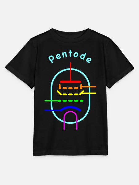 Regenbogen Pentode - Vakuumröhren-Symbol - Stanley/Stella Kinder T-Shirt MINI CREATOR  - Schwarz