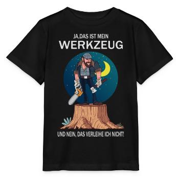 Le bûcheron et ses outils - T-shirt bio MINI CREATOR Stanley/Stella Enfant - noir - Devant - Mikhail (115cm)