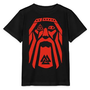 Wikingerkrieger (rot) - Stanley/Stella Kinder T-Shirt MINI CREATOR  - Schwarz - Vorne - Mikhail (115cm)