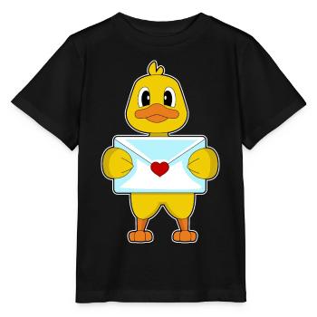 Ente Liebesbrief - Stanley/Stella Kinder T-Shirt MINI CREATOR  - Schwarz - Vorne - Mikhail (115cm)