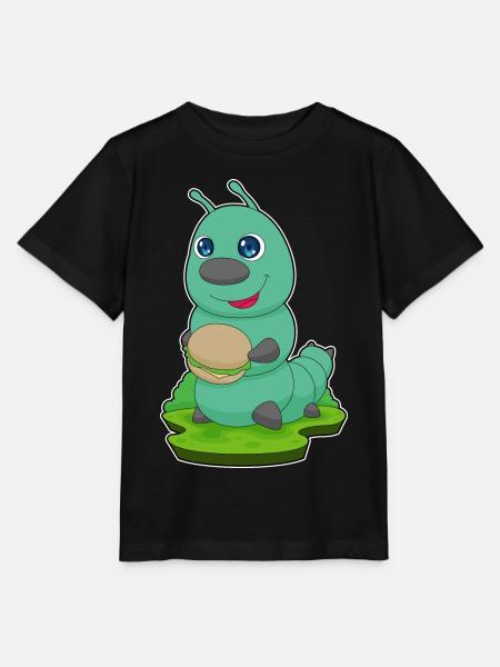 Raupe Cheeseburger - Stanley/Stella Kinder T-Shirt MINI CREATOR - Schwarz