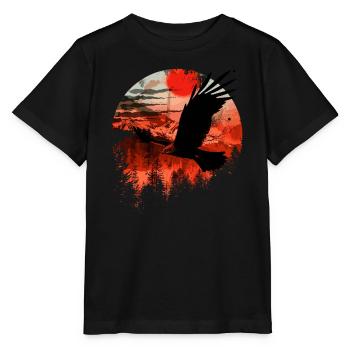 Red Milan Bird Bird of Prey - Stanley/Stella MINI CREATOR Kids’ T-Shirt - black - Front - Mikhail (115cm)