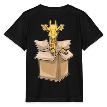 Giraffe Karton - Stanley/Stella Kinder T-Shirt MINI CREATOR  - Schwarz - Vorne - Mikhail (115cm)
