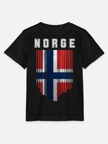 Norwegische Flagge, Norwegischer Stolz - Stanley/Stella Kinder T-Shirt MINI CREATOR - Schwarz