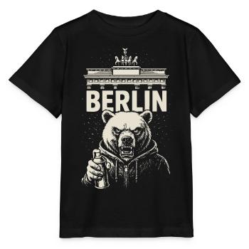 Berlin Rebell - Stanley/Stella Kinder T-Shirt MINI CREATOR  - Schwarz - Vorne - Mikhail (115cm)