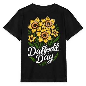 Daffodil Day - Cancer Awareness Tag - Stanley/Stella Kinder T-Shirt MINI CREATOR  - Schwarz - Vorne - Mikhail (115cm)