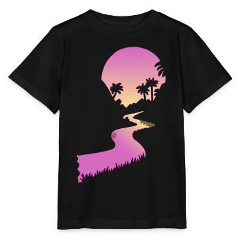 Follow the river - Stanley/Stella MINI CREATOR Kids’ T-Shirt - black - Front - Mikhail (115cm)
