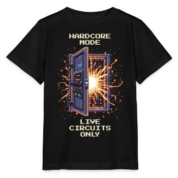 Hardcore: Only Under Tension | Electrician - Stanley/Stella MINI CREATOR Kids’ T-Shirt - black - Front - Mikhail (115cm)