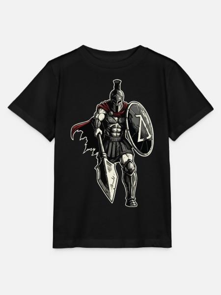 Veteran Spartan Combat Spear Shield Maskottchen - Stanley/Stella Kinder T-Shirt MINI CREATOR  - Schwarz
