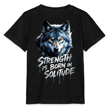 Wolf's Head Motivation - Stanley/Stella MINI CREATOR Kids’ T-Shirt - black - Front - Mikhail (115cm)