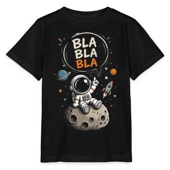 Astronaut Blabla on the Moon - Stanley/Stella MINI CREATOR Kids’ T-Shirt - black - Front - Mikhail (115cm)