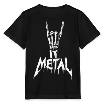 Metal! - Stanley/Stella Kinder T-Shirt MINI CREATOR  - Schwarz - Vorne - Mikhail (115cm)