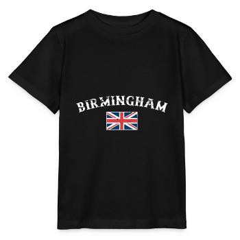 Birmingham Großbritannien Vintage Britische Flagge - Stanley/Stella Kinder T-Shirt MINI CREATOR  - Schwarz - Vorne - Mikhail (115cm)