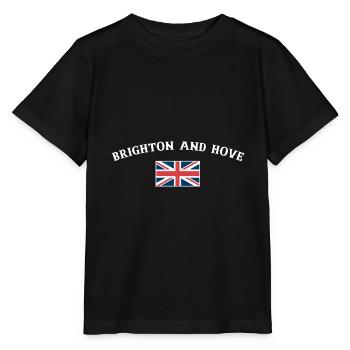 Brighton And Hove UK British Flag British - Stanley/Stella MINI CREATOR Kids’ T-Shirt - black - Front - Mikhail (115cm)