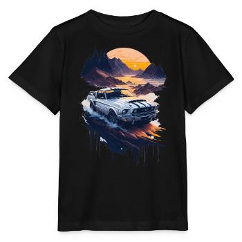 Klassischer Sportwagen - Stanley/Stella Kinder T-Shirt MINI CREATOR  - Schwarz - Vorne - Mikhail (115cm)