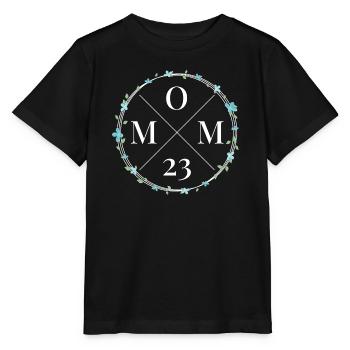 Maman 23 Couronne de fleurs Fleurs Bébé Enceinte Maman 2023 - T-shirt bio MINI CREATOR Stanley/Stella Enfant - noir - Devant - Mikhail (115cm)
