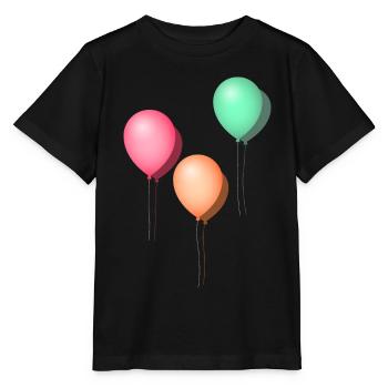Ballons pastel - T-shirt bio MINI CREATOR Stanley/Stella Enfant - noir - Devant - Mikhail (115cm)