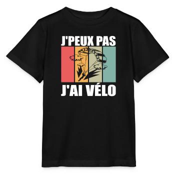 J'Peux Pas J'ai Parachute Idée Cadeau Parachutiste - T-shirt bio MINI CREATOR Stanley/Stella Enfant - noir - Devant - Mikhail (115cm)