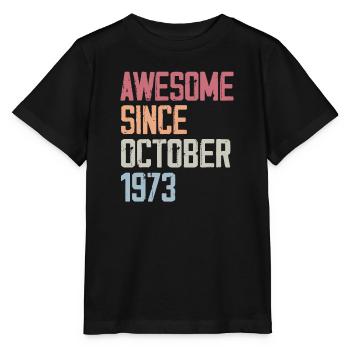 Bogosse geboren im Oktober 1973 - Fête d'anniversair - Stanley/Stella Kinder T-Shirt MINI CREATOR  - Schwarz - Vorne - Mikhail (115cm)