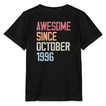 Bogosse geboren im Oktober 1996 - Fête d'anniversair - Stanley/Stella Kinder T-Shirt MINI CREATOR  - Schwarz - Vorne - Mikhail (115cm)