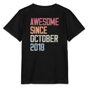 Bogosse geboren im Oktober 2018 - Fête d'anniversair - Stanley/Stella Kinder T-Shirt MINI CREATOR  - Schwarz - Vorne - Mikhail (115cm)